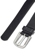 Шкіряний ремінь Jack&Jones чорний великого розміру
