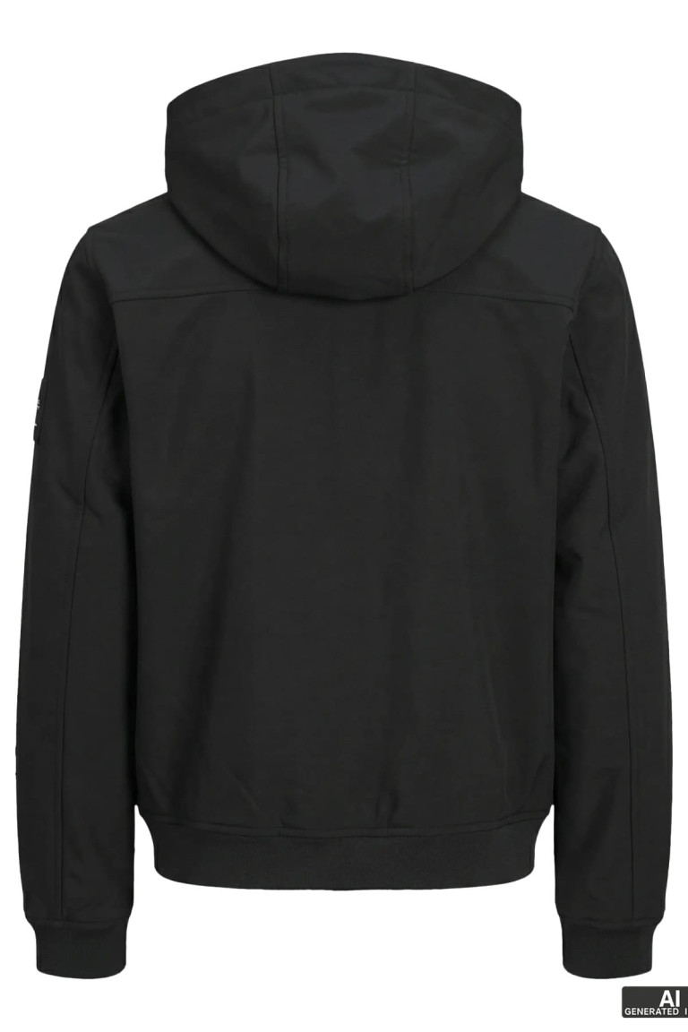 Куртка Softshell Jack&Jones чорна великого розміру