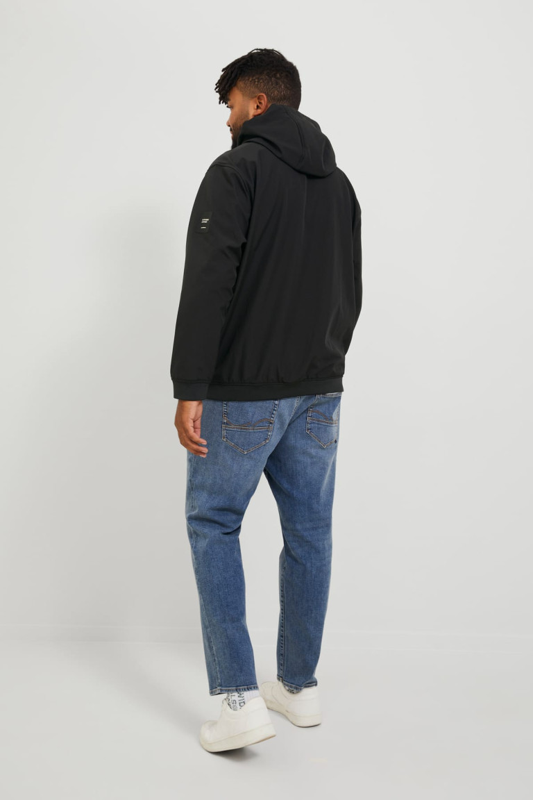 Куртка Softshell Jack&Jones чорна великого розміру