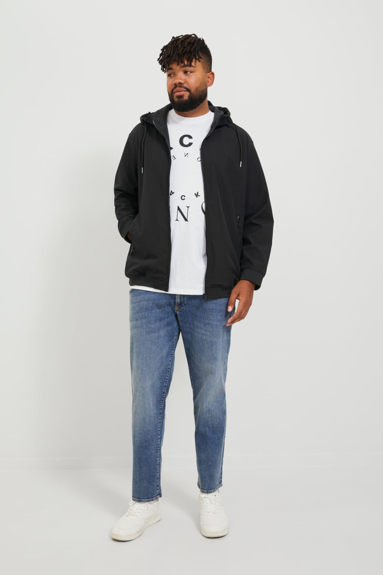 Куртка Softshell Jack&Jones чорна великого розміру