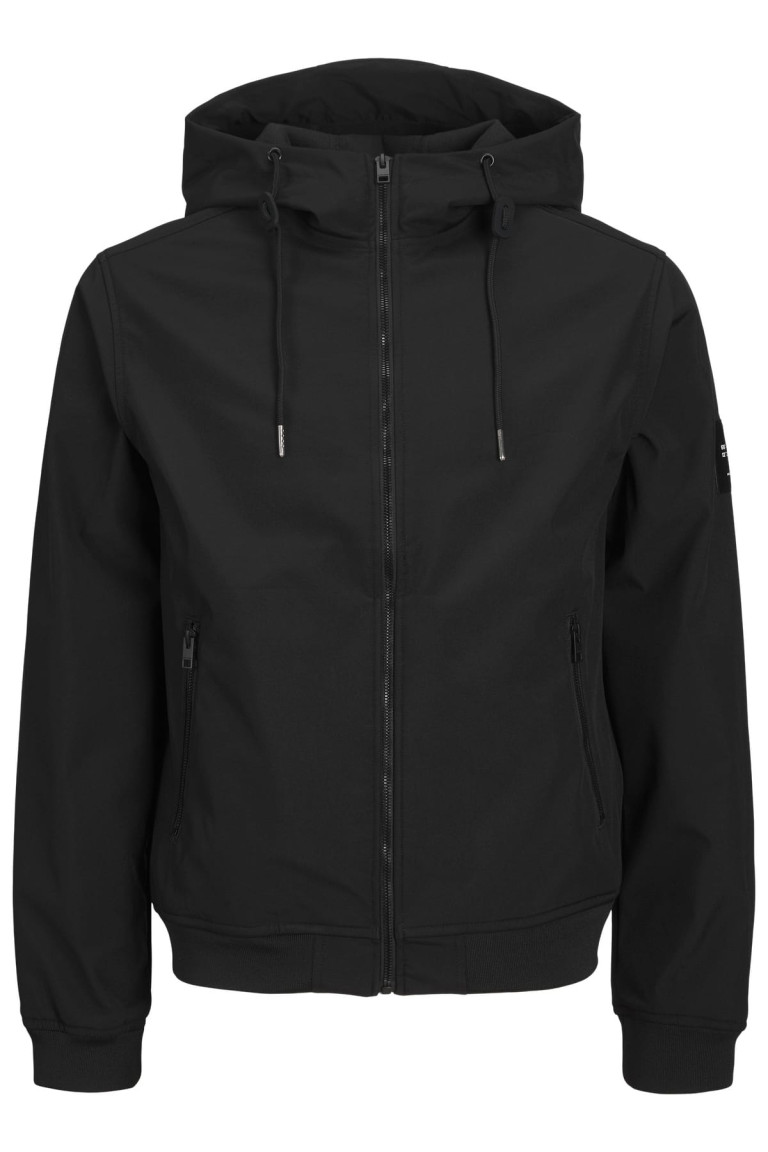 Куртка Softshell Jack&Jones чорна великого розміру