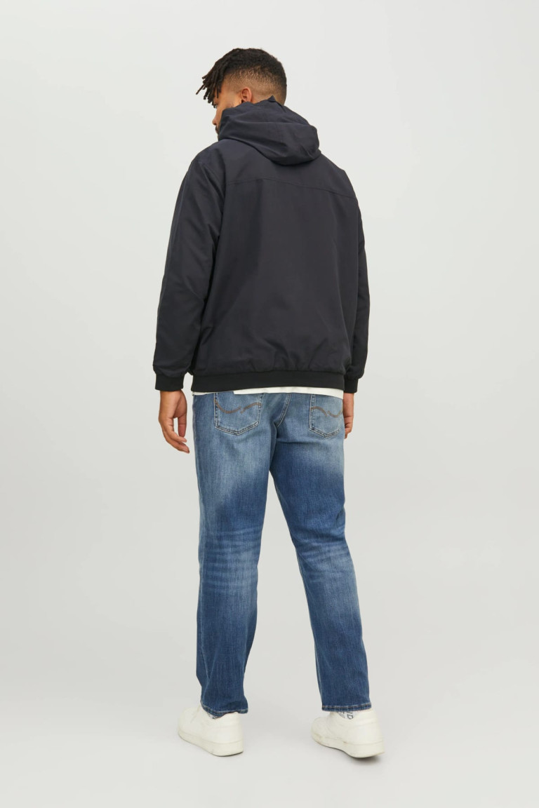 Вітровка Jack&Jones чорна великого розміру для чоловіків