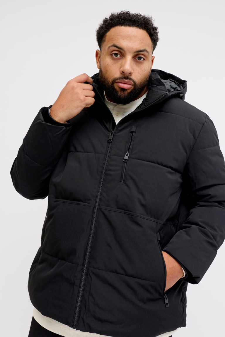 Пуховик Jack&Jones чорний великого розміру