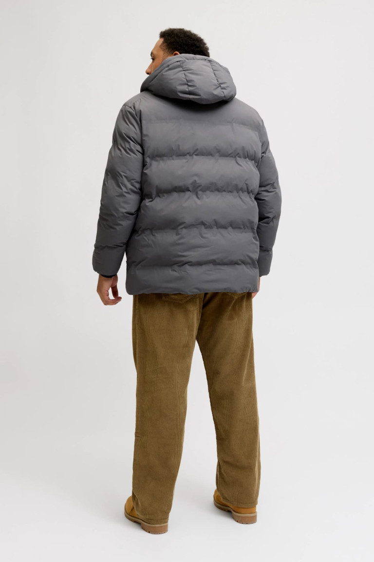 Пуховик Jack&Jones сірий великого розміру