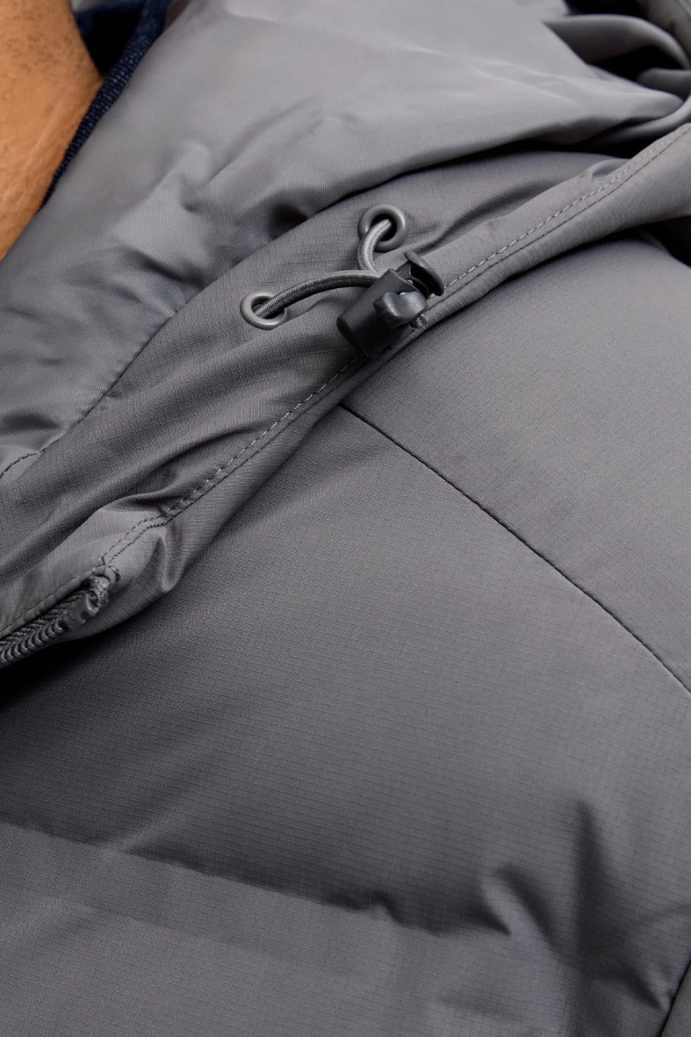 Пуховик Jack&Jones сірий великого розміру