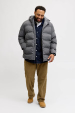 Пуховик Jack&Jones сірий великого розміру