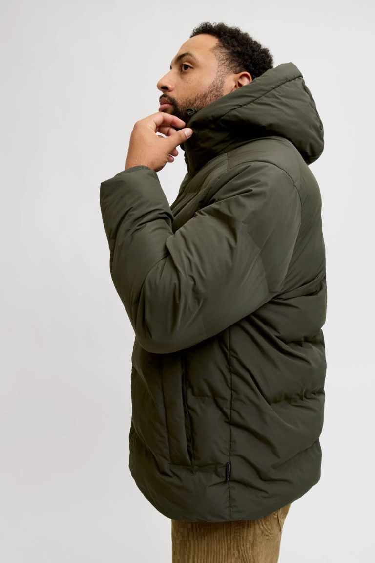 Пуховик Jack&Jones хакі великого розміру