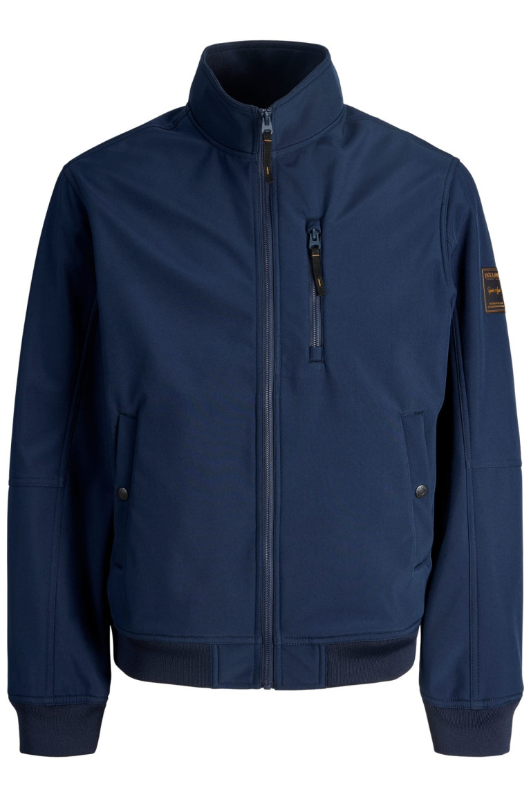 Куртка великого розміру з високим коміром-стійкою Jack&Jones, синя