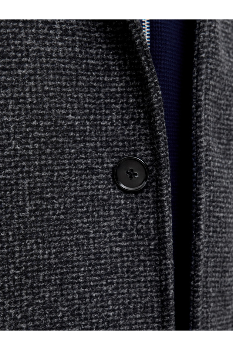 Пальто великого розміру Jack&Jones з коміром-стійкою, темно-сіре