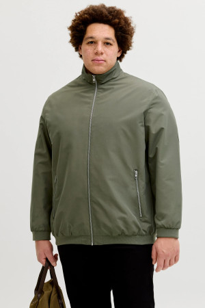 Куртка з високим коміром та ребристими манжетами Jack&Jones - хакі