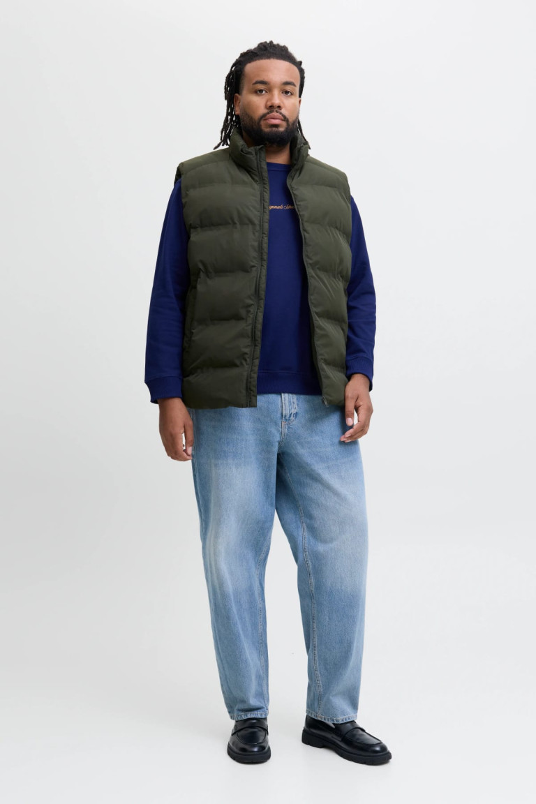 Безрукавка Jack&Jones хакі великого розміру