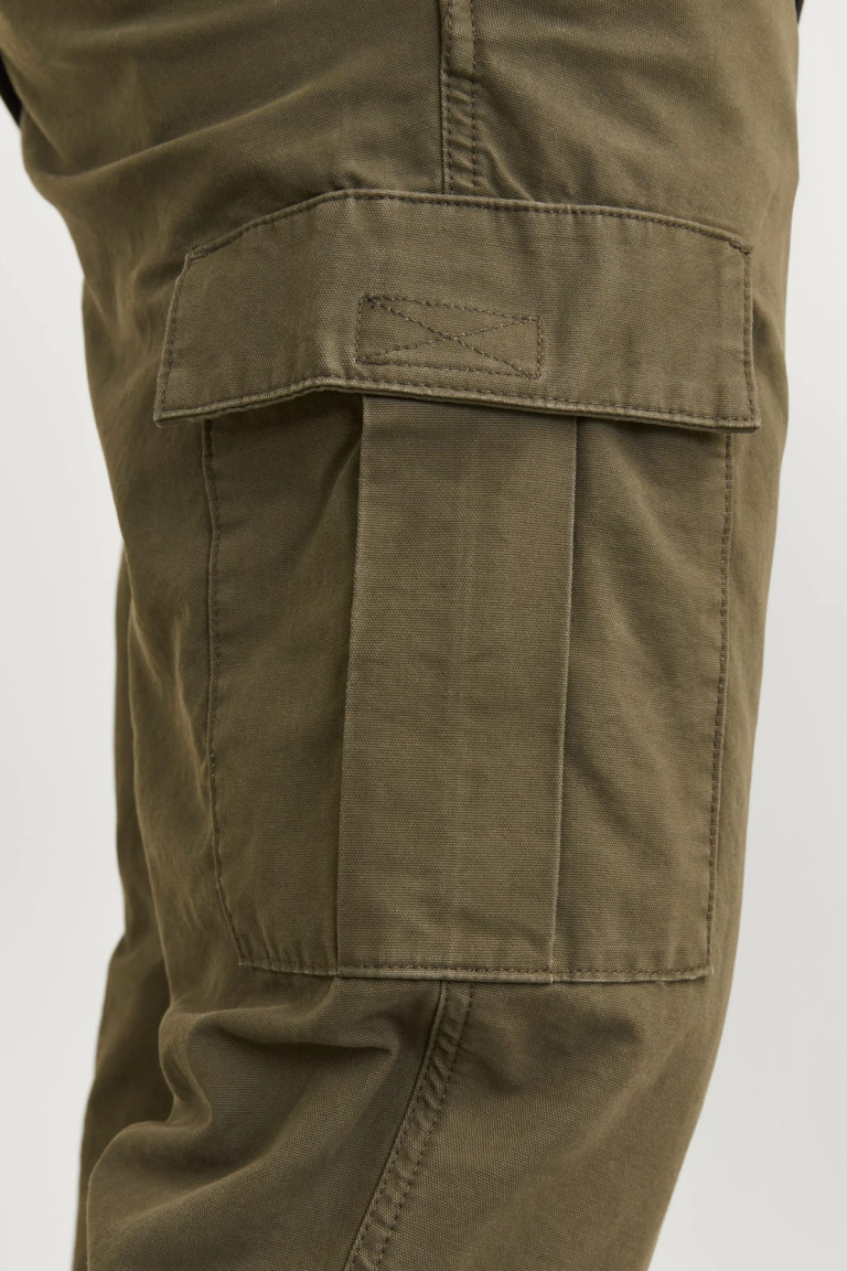 Котонові штани карго великого розміру Jack&Jones, хакі