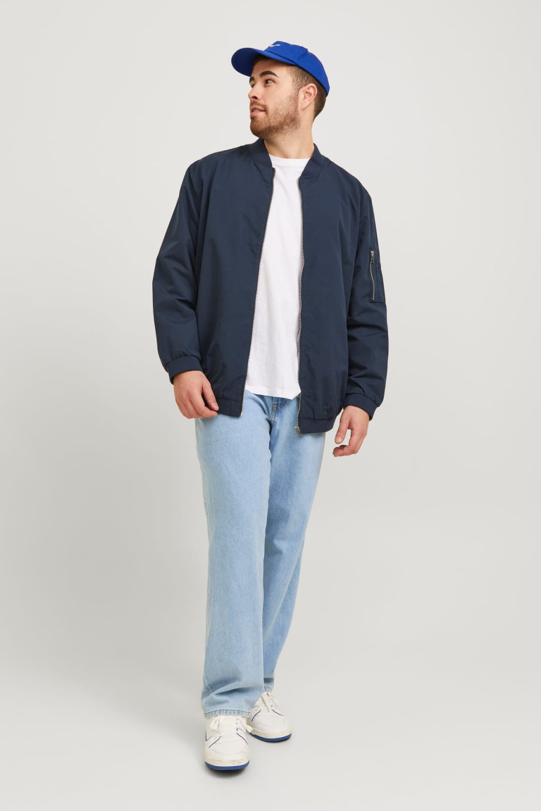 Джинси вільного крою великого розміру з високою посадкою Jack&Jones, блакитні