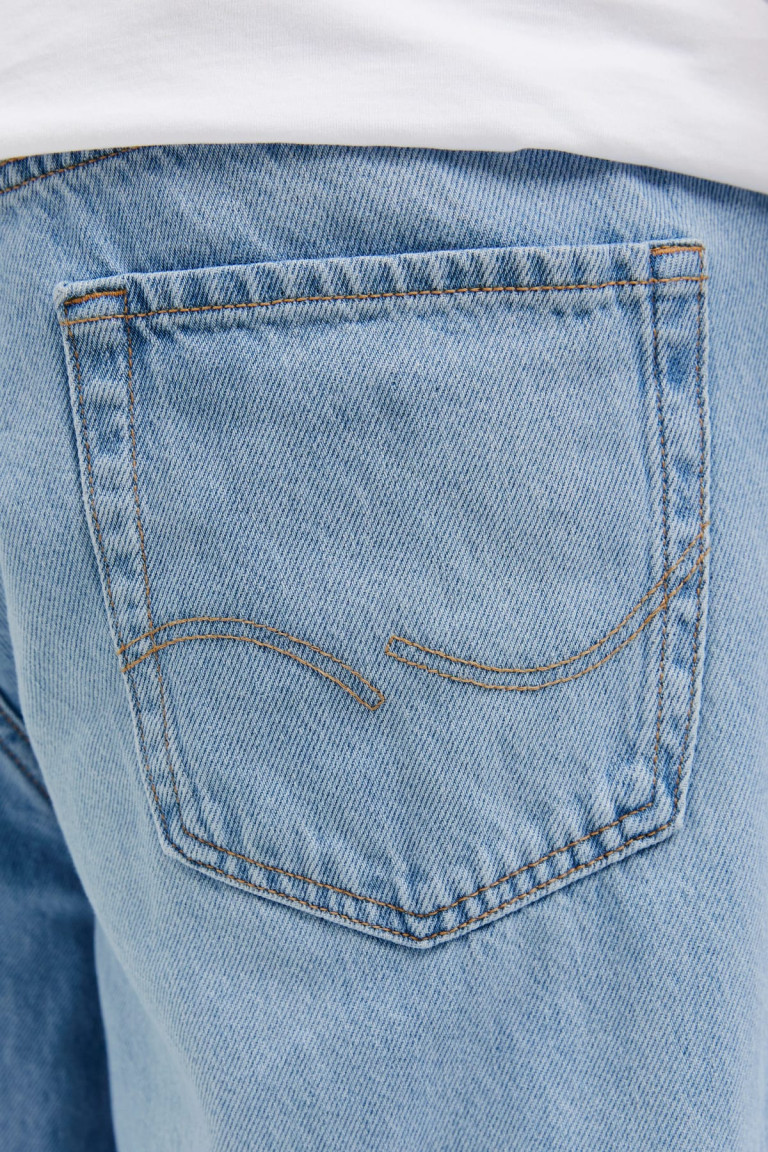 Джинси великого розміру вільного крою з високою посадкою Jack&Jones блакитні