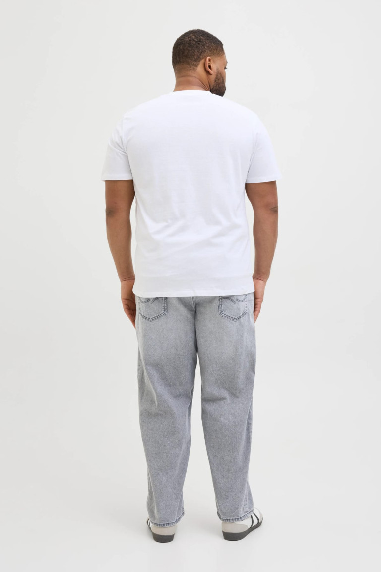 Джинси вільного крою великого розміру з високою посадкою Jack&Jones, світло-сірі