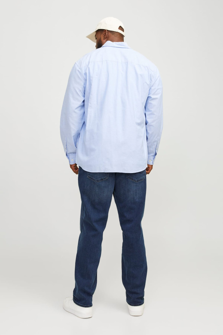 Джинси Slim Fit Low Tail Jack&Jones сині великого розміру