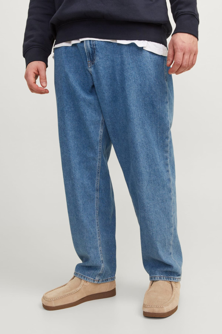Джинси великого розміру Relaxed Fit High Rise Jack&Jones сині