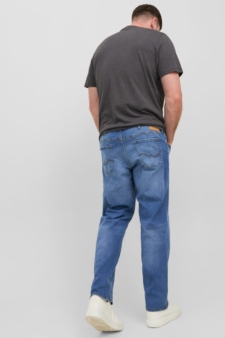 Джинси великого розміру Tapered Fit High Rise Jack&Jones сині