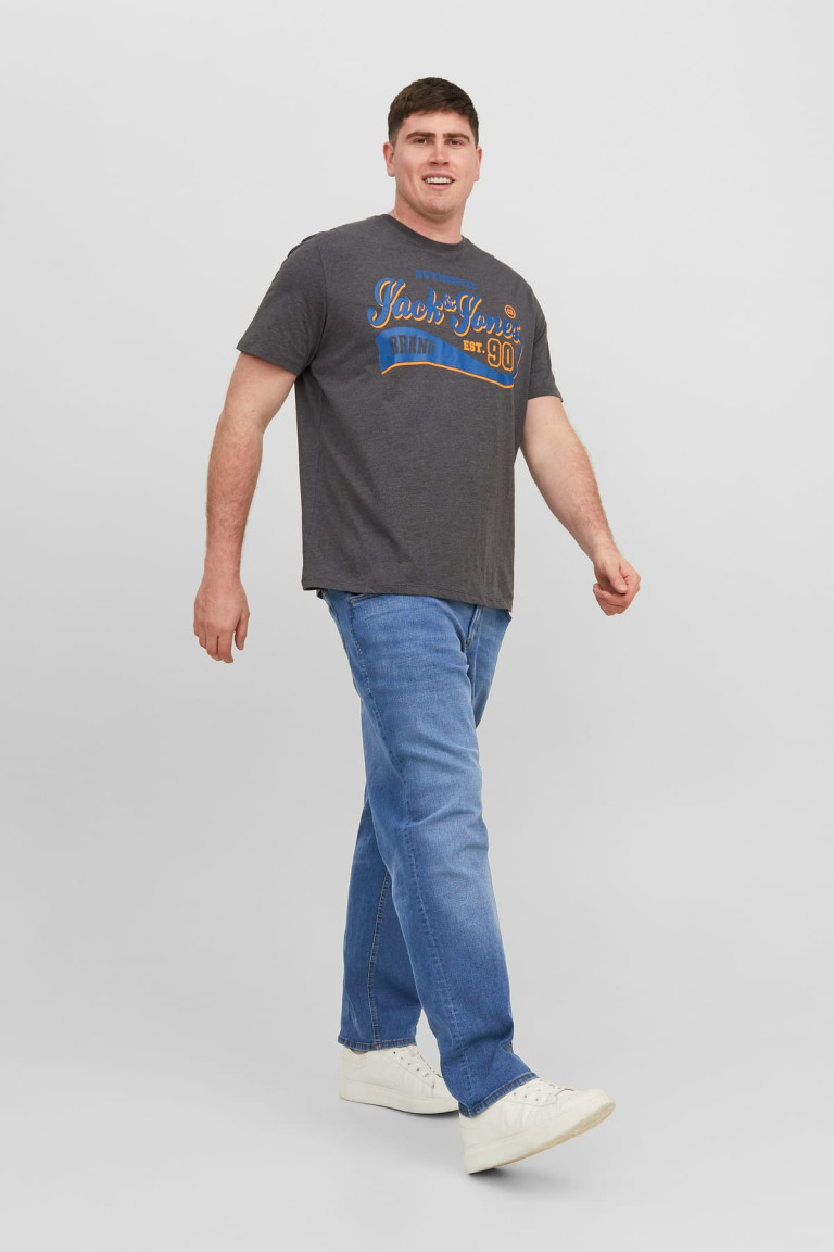 Джинси великого розміру Tapered Fit High Rise Jack&Jones сині