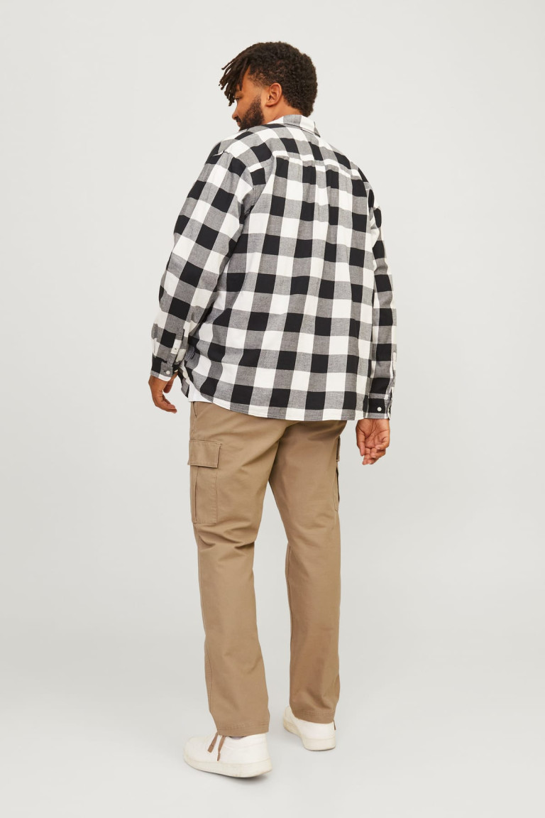 Штани карго Jack&Jones бежеві великого розміру