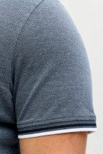 Футболка поло великого розміру Jack&Jones сіро-синя