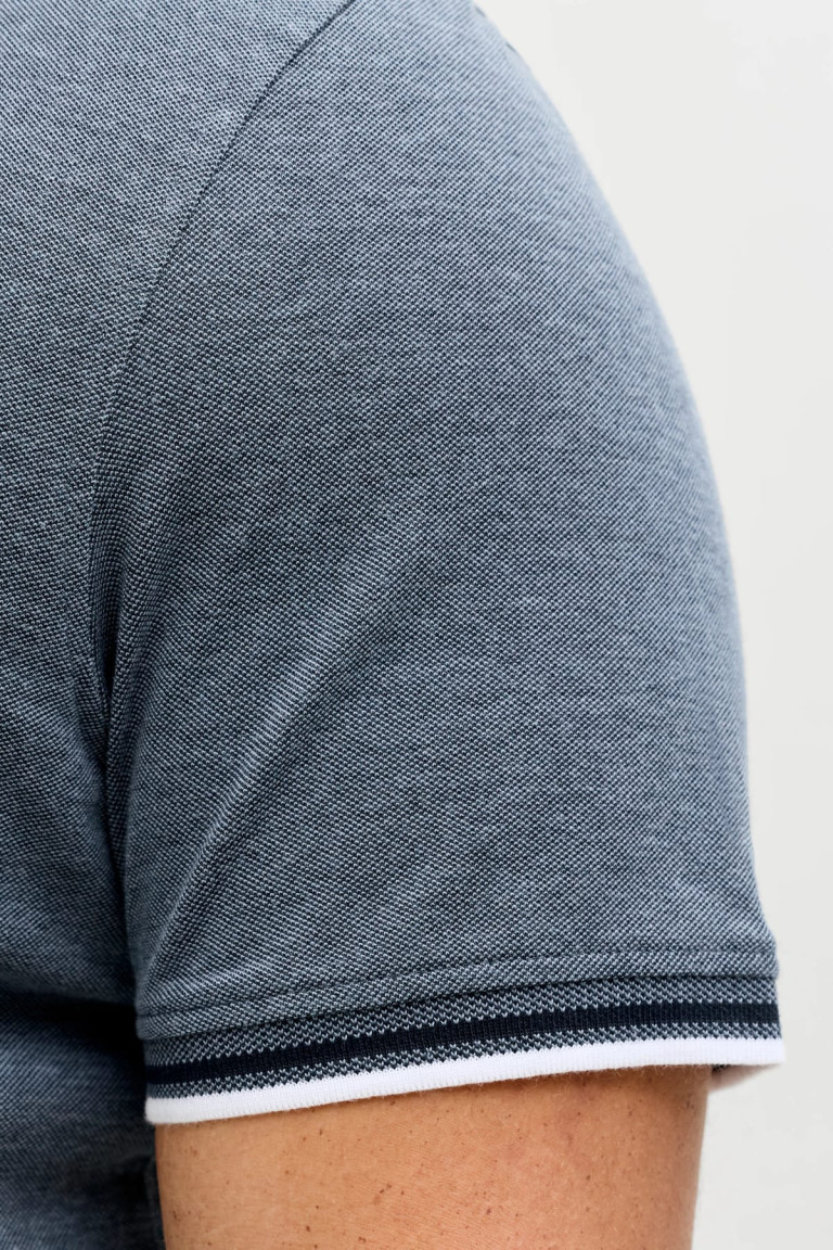 Футболка поло великого розміру Jack&Jones сіро-синя
