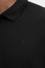 Футболка поло Jack&Jones чорна великого розміру