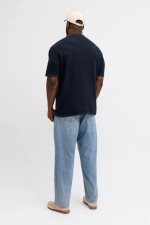 Футболка поло великого розміру Relaxed Fit Jack&Jones, темно-синя