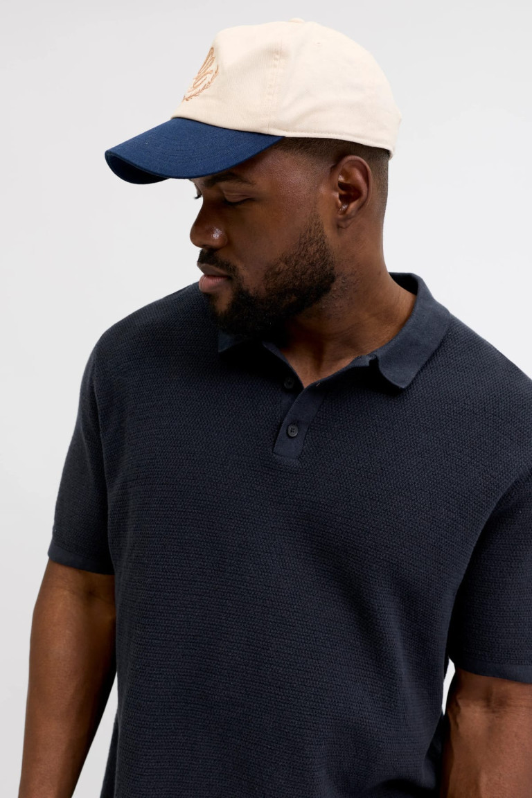 Футболка поло великого розміру Relaxed Fit Jack&Jones, темно-синя