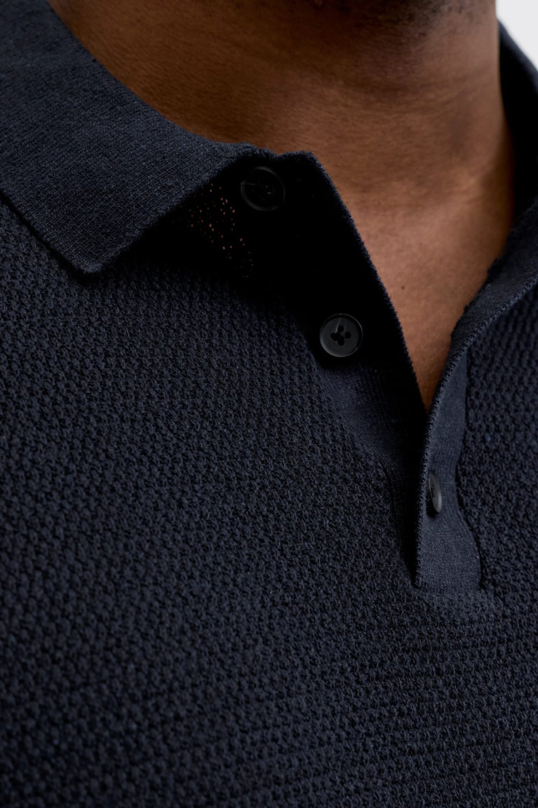 Футболка поло великого розміру Relaxed Fit Jack&Jones, темно-синя