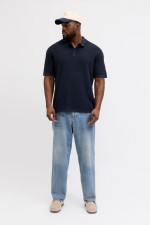 Футболка поло великого розміру Relaxed Fit Jack&Jones, темно-синя