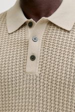 Футболка поло великого розміру Knit Regular Fit Jack&Jones, бежева