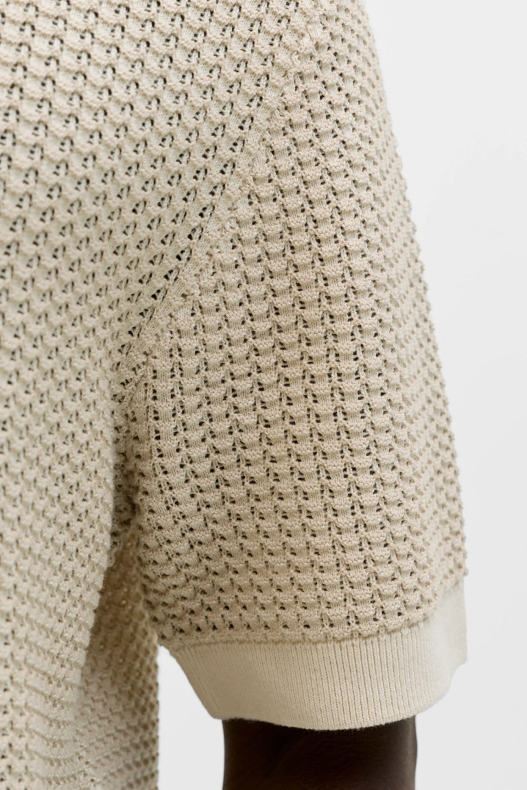 Футболка поло великого розміру Knit Regular Fit Jack&Jones, бежева