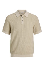 Футболка поло великого розміру Knit Regular Fit Jack&Jones, бежева