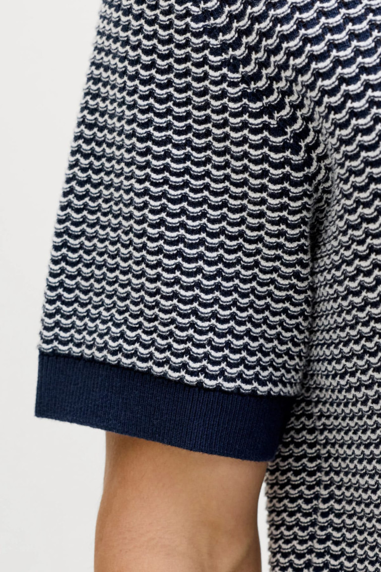 Футболка поло великого розміру Knit Regular Fit Jack&Jones, темно-синя