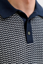 Футболка поло великого розміру Knit Regular Fit Jack&Jones, темно-синя