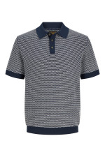 Футболка поло великого розміру Knit Regular Fit Jack&Jones, темно-синя