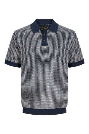 Футболка поло Knit Regular Fit Jack&Jones - темно-синя