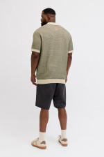 Футболка поло великого розміру Knit Regular Fit Jack&Jones, бежева