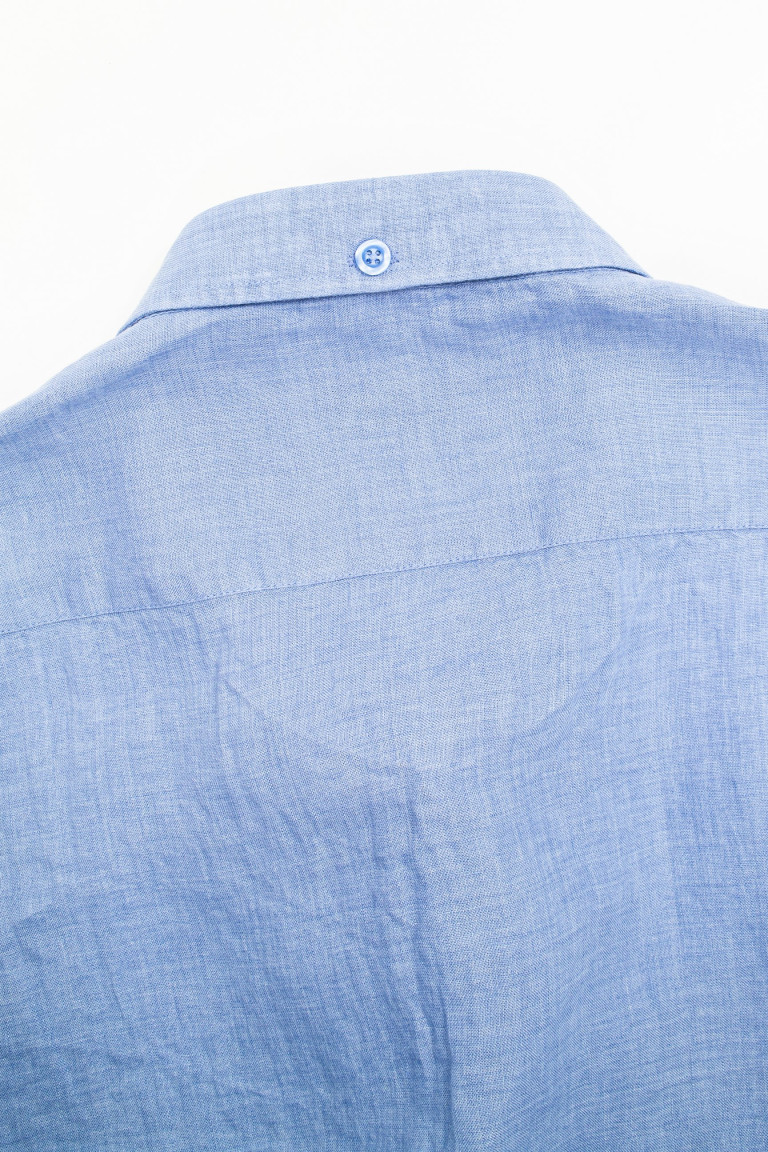 Сорочка з льону La Vita блакитна великого розміру