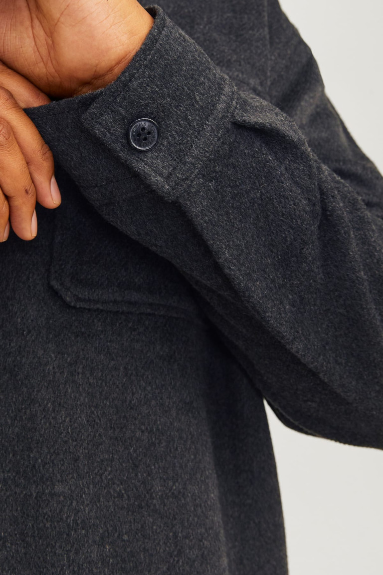 Сорочка Jack&Jones темно-сіра великого розміру