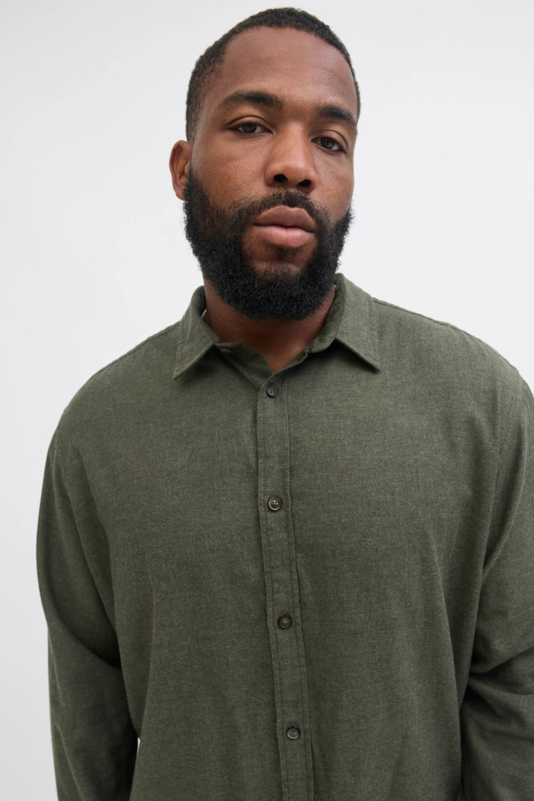 Сорочка Jack&Jones великого розміру, темно-зелена