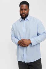 Сорочка JJEBREEZE Jack&Jones блакитна великого розміру