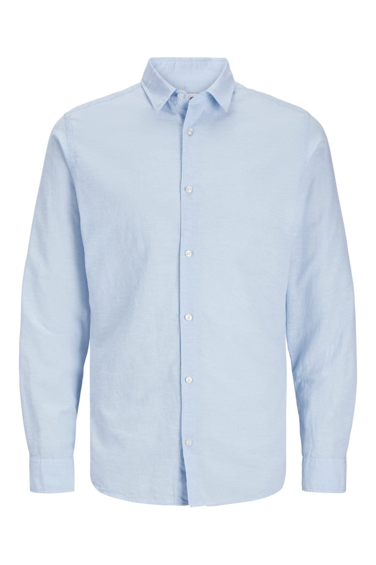 Сорочка JJEBREEZE Jack&Jones блакитна великого розміру