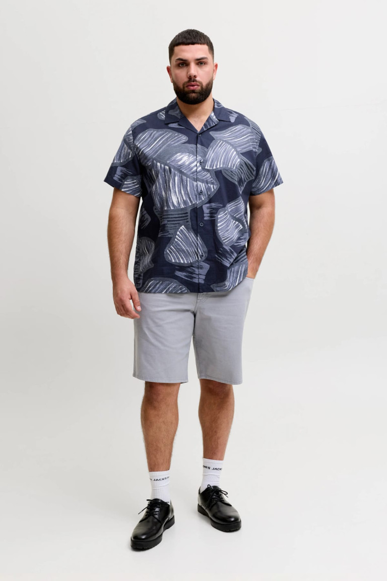 Сорочка Jack&Jones синя великого розміру