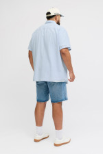 Сорочка Regular Fit Jack & Jones блакитна великого розміру