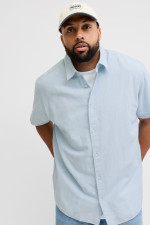 Сорочка Regular Fit Jack & Jones блакитна великого розміру
