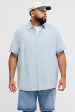 Сорочка Regular Fit Jack & Jones блакитна великого розміру