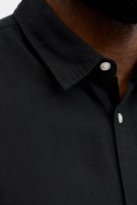 Сорочка Regular Fit Jack & Jones чорна великого розміру