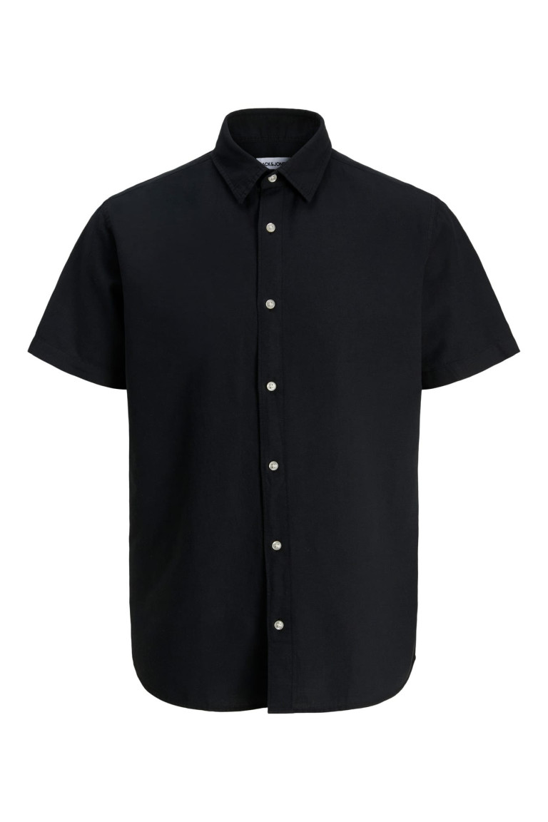 Сорочка Regular Fit Jack & Jones чорна великого розміру